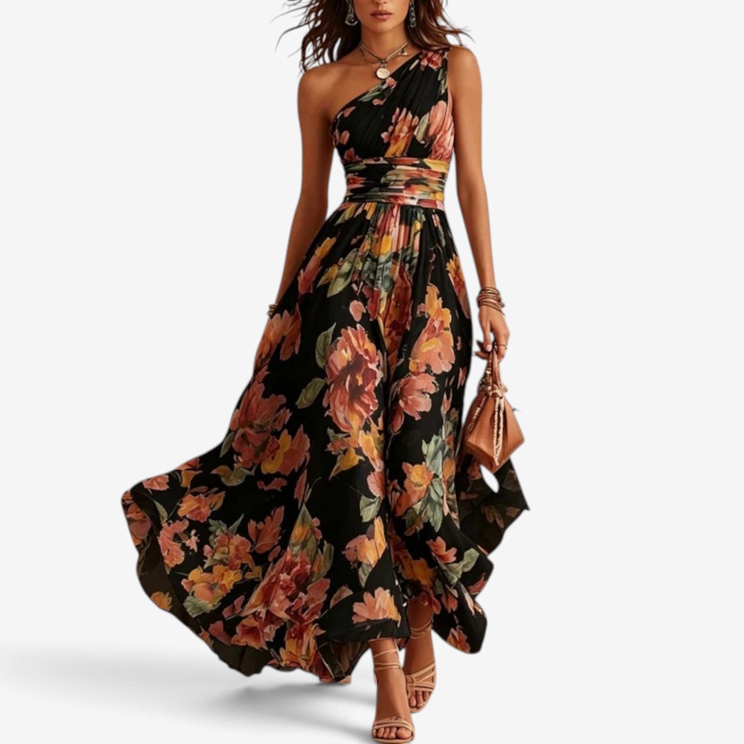 Harlene™ Floral chiffon maxi dress