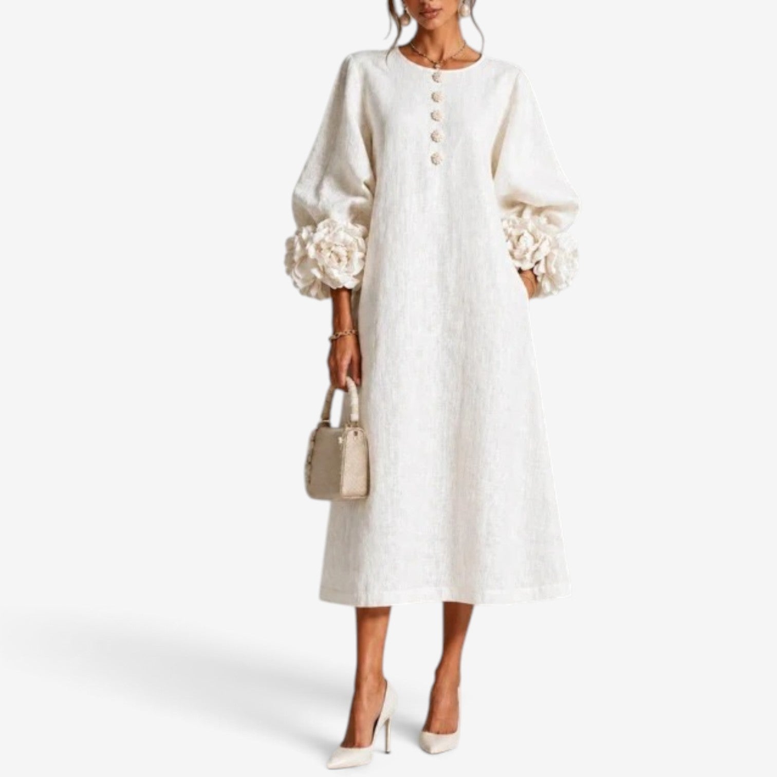 Viella™ Textured midi dress