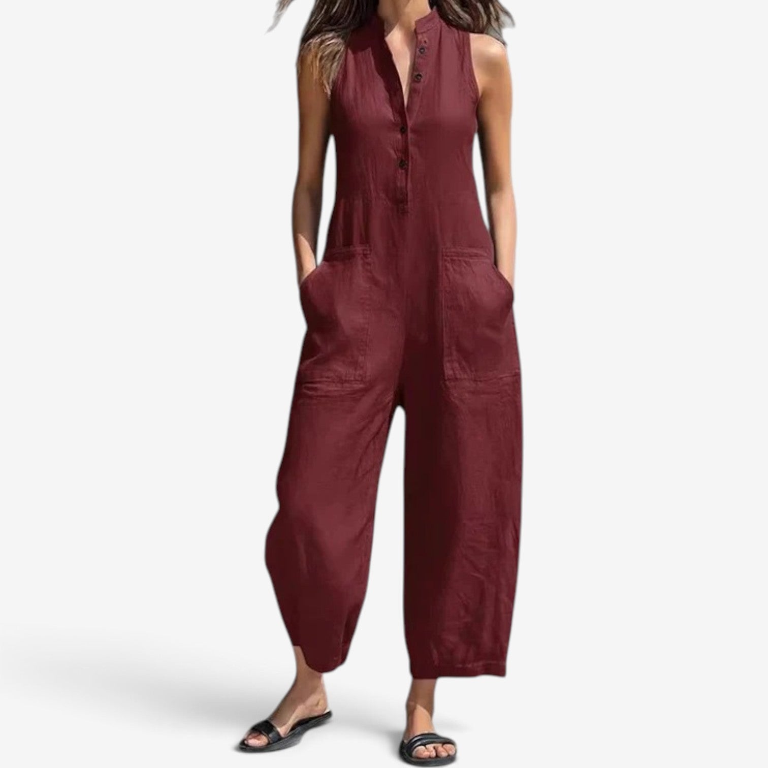 Georgia™ Sleeveless wide-leg jumpsuit