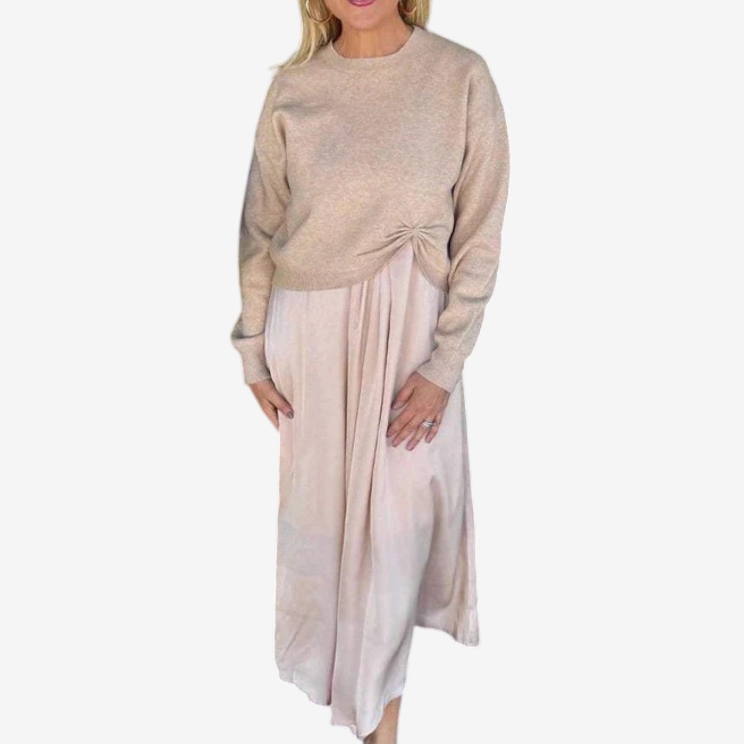 Odette™ Pleated Sweater Dress