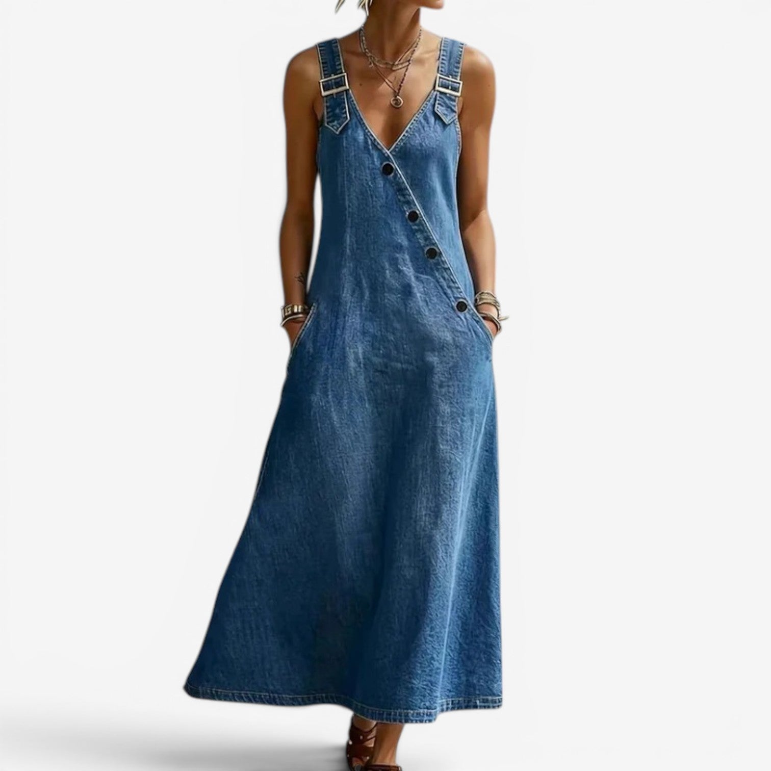 Ellen™ Long denim dress style