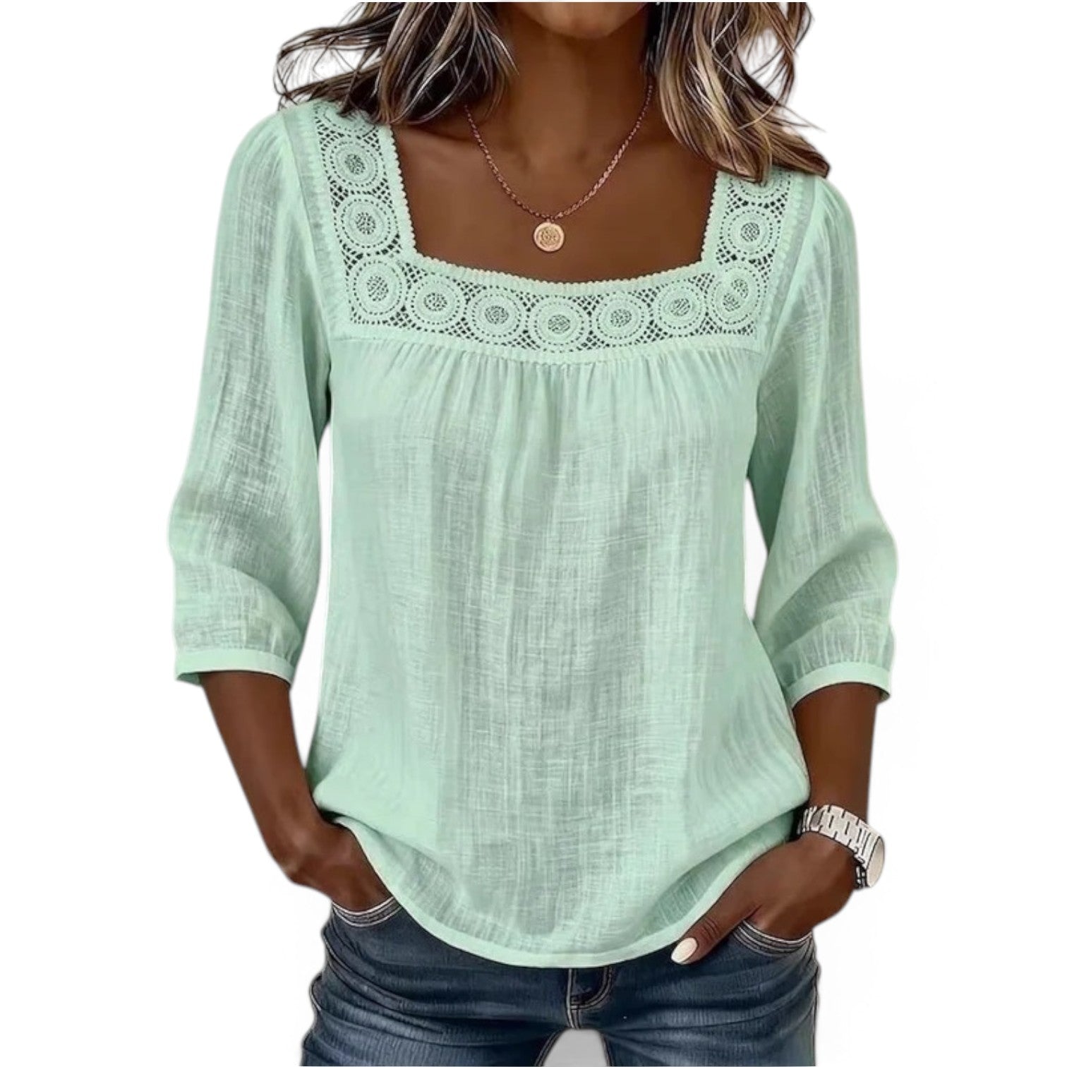 Luciene™ Square-neck sleeve top