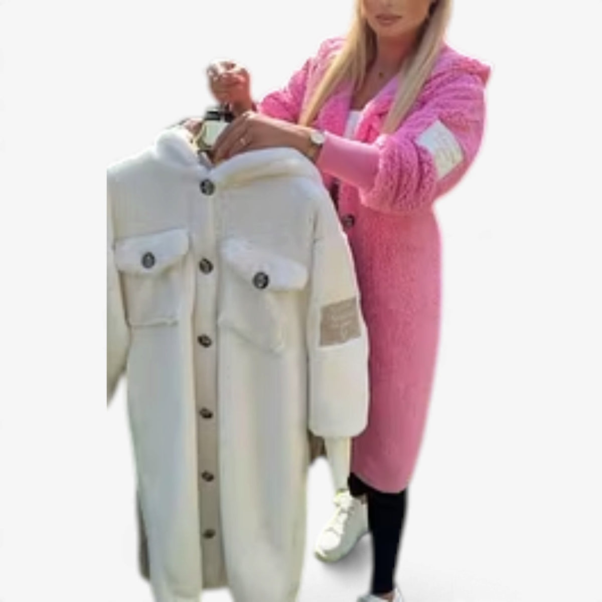 Rosette™ Longline Teddy Button Coat