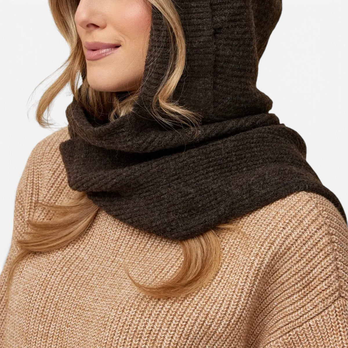 Ondine™ Long Hooded Knit Scarf