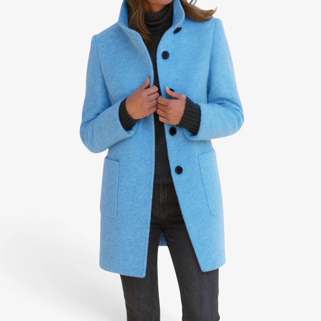 Henrietta™ Wool-Blend Stand Collar Coat