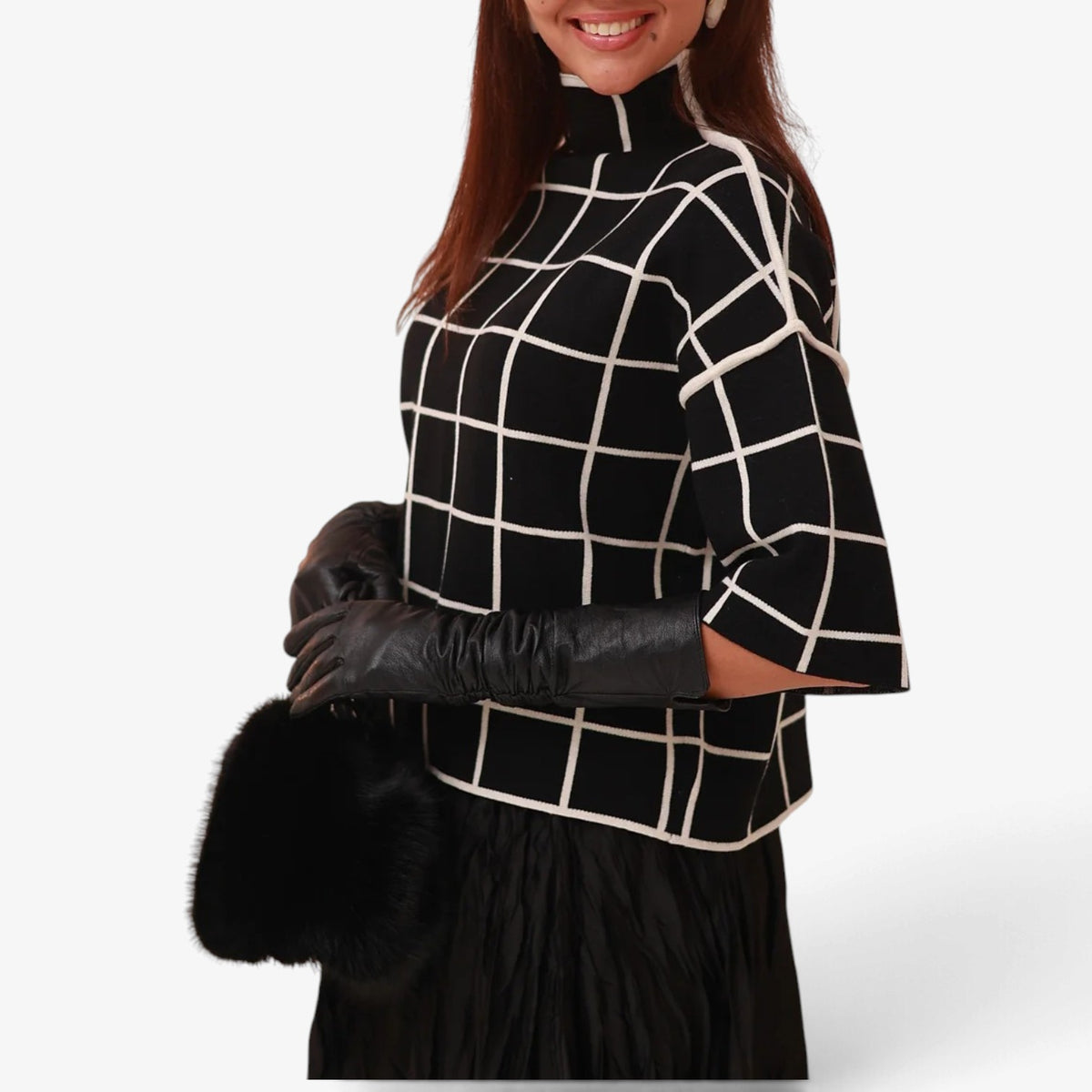 Margaux™ Geometric High-Neck Sweater