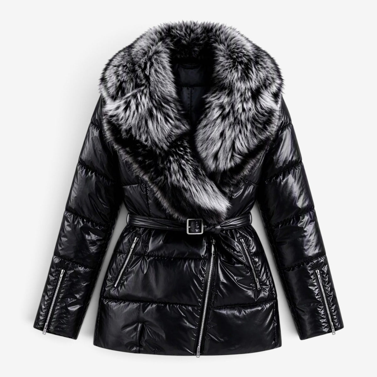 Natalia™ Quilted Fur-Trim Winter Jacket