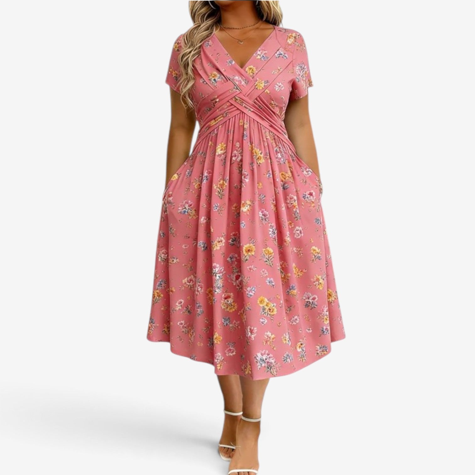 Aura™ Midi dress with sleeves
