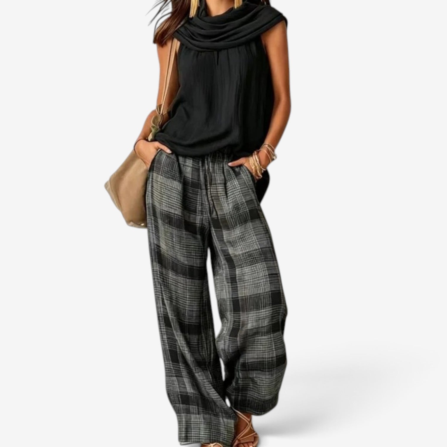 Carina™ Sleeveless top trousers set