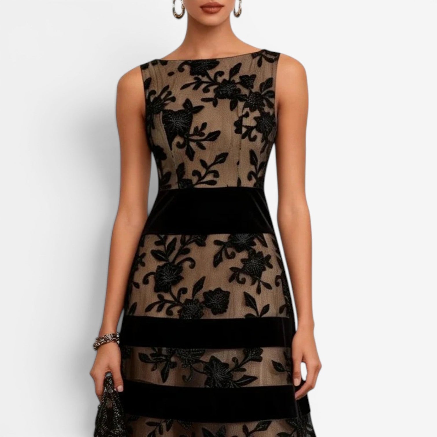 Pria™ Floral Lace Midi Dress