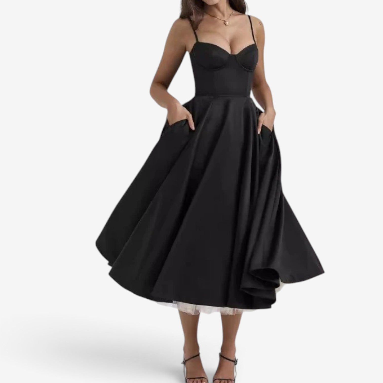 Lalaine™ Midi dress with straps