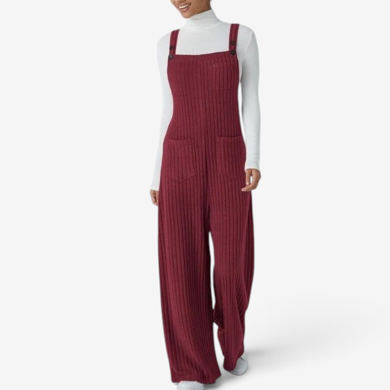 Ellaria™ Ribbed wide-leg overalls