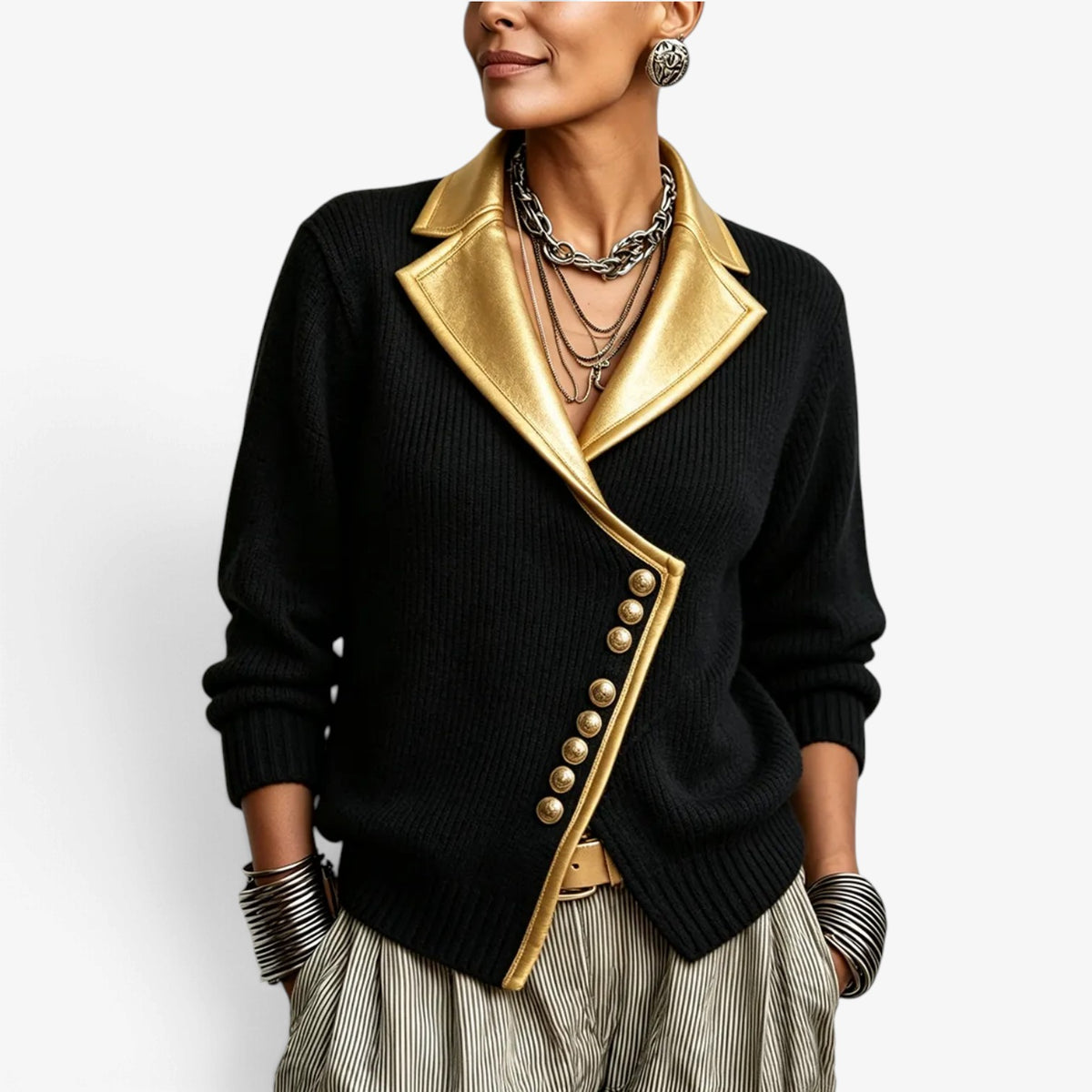 Odette™ Wrap-Front Button Cardigan
