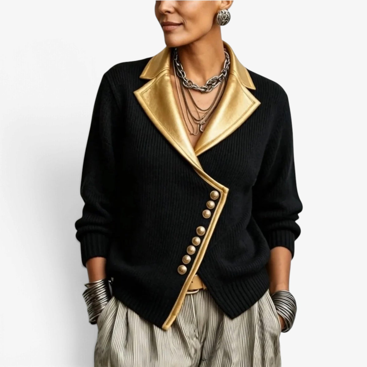 Odette™ Wrap-Front Button Cardigan