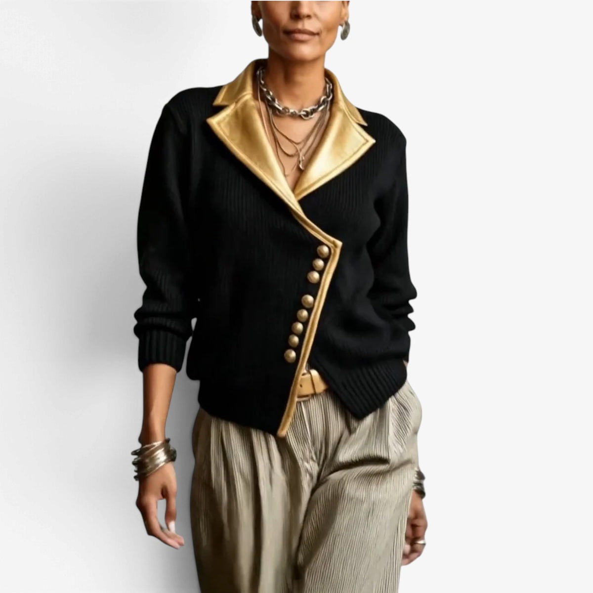 Odette™ Wrap-Front Button Cardigan