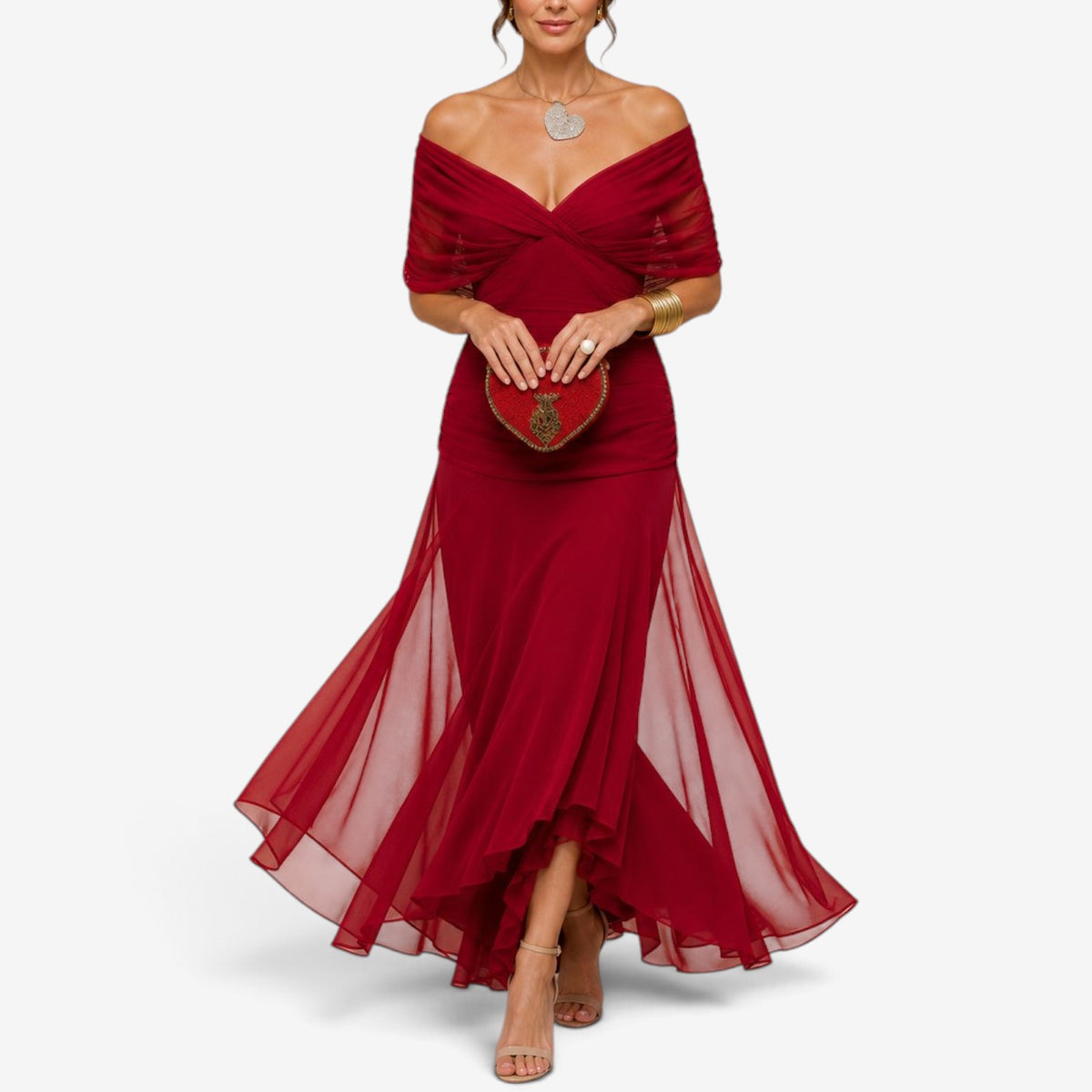 Cecily™ Flowing Wrap Maxi Dress